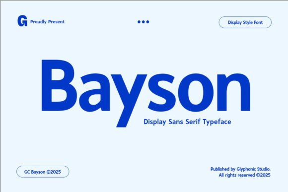 Bayson: A Modern Sans Serif Typeface for Confident Branding