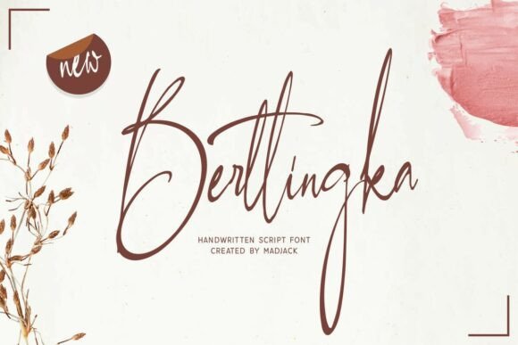 Berltingka: Elegant Brush Script Font for Handmade Labels & Invitations