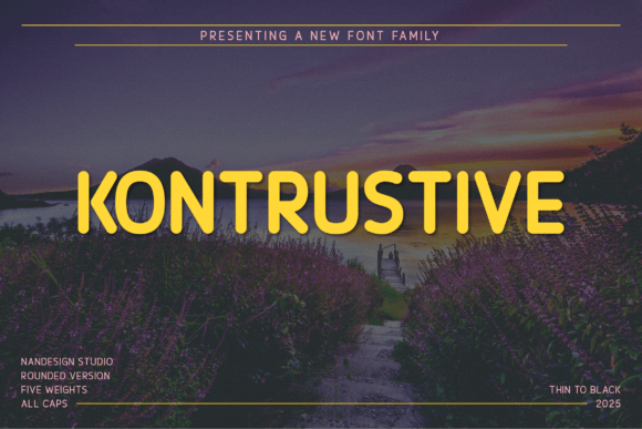 Kontrustive Rounded: A Warm, Modern Sans Serif Font for Makers