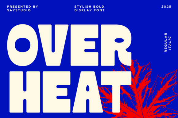 Over Heat: A Bold, Clean Display Font for Small Business Branding