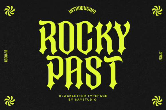Rocky Past: A Blackletter Display Font That Balances Edge and Elegance