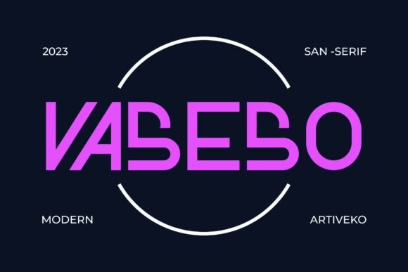 Vaseso: A Clean Geometric Sans Serif Typeface for Modern Branding
